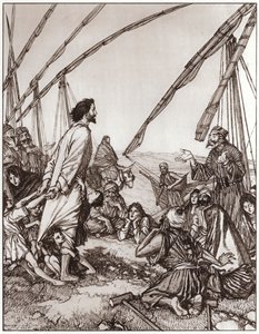 Jesús pregunta: ¿Quién es mi prójimo? de Edmund Joseph Sullivan