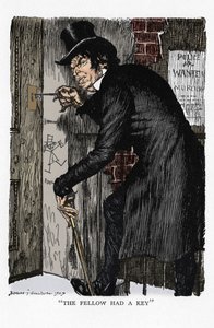 Escena de El Extraño Caso del Dr. Jekyll y Mr. Hyde de Robert Louis Stevenson, 1927 de Edmund Joseph Sullivan
