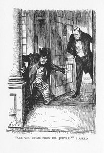 Escena de El Extraño Caso del Dr. Jekyll y Mr. Hyde de Robert Louis Stevenson, 1927