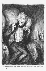 Escena de El extraño caso del Dr. Jekyll y Mr. Hyde de Robert Louis Stevenson, 1927 de Edmund Joseph Sullivan