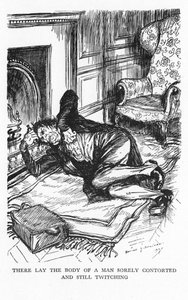Escena de El extraño caso del Dr. Jekyll y Mr. Hyde de Robert Louis Stevenson, 1927 de Edmund Joseph Sullivan