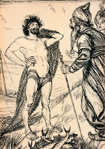 El hombre feliz encontrado, 1918 de Edmund Joseph Sullivan
