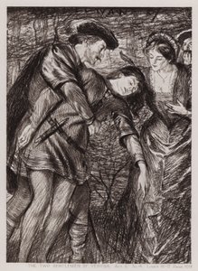 Los Dos Caballeros de Verona, Acto V, Escena 4 de Edmund Joseph Sullivan