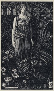 Tennyson, ilustración para Un sueño de mujeres hermosas y otros poemas de Edmund Joseph after Sullivan