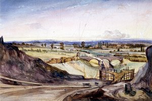 Vista general de Hampstead, Londres, 1837