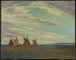 Campamento Indio en la Pradera de Edmund Montague Morris