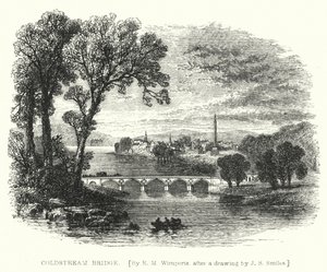 Puente de Coldstream (grabado) de Edmund Morison (after) Wimperis