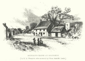 Casa de Metcalf en Spofforth (grabado) de Edmund Morison (after) Wimperis