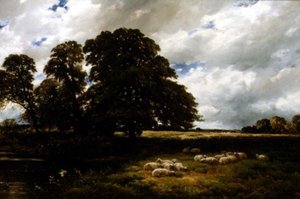 Paisaje con ovejas de Edmund Morison Wimperis
