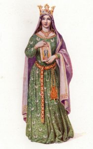 Berengaria, Reina de Inglaterra, esposa del Rey Ricardo I (litografía en color)