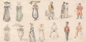 Estudios de Figuras: Mujeres, comerciantes, etc.