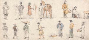 Estudios de comerciantes y mozos de cuadra de Edmund Thomas Parris