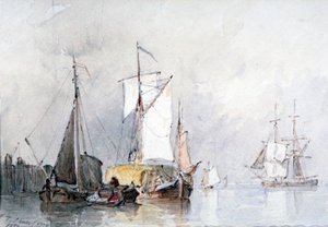 Una Barca de Heno Holandesa, 1870 de Edmund Thornton Crawford