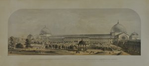 Exposición Internacional de 1862, Frente Norte desde los Jardines de la Sociedad Real de Horticultura, 1862 de Edmund Walker