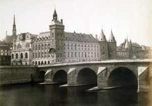 La "Conciergerie" y el "pont au Change", hacia 1854 (foto)