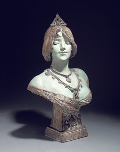 Busto modelado como Sarah Bernhardt, Exposición Universal, París de Edouard (after) Drouot