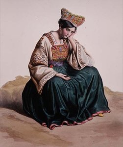 Niña con vestido calabrés