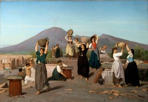 Escena de excavaciones en Pompeya