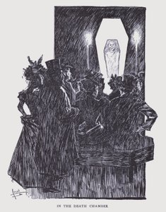 París bohemio: En la cámara de la muerte (litografía) de Edouard Alfred (1875 1954) Cucuel