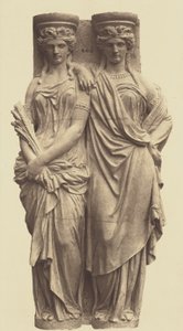 [Cariátides de Astyanax Bosio, decoración del Louvre, París]. de Édouard Baldus