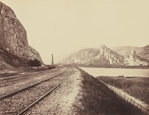 Entrada al puerto de Donzère de Édouard Baldus