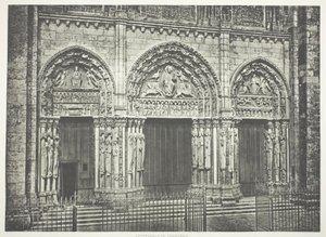 Portal principal de la catedral de Chartres de Édouard Baldus