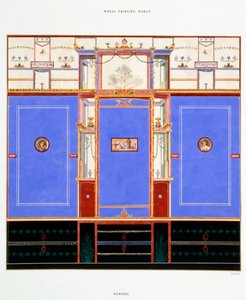 Decoración mural, Casa de los Dioscuros, Pompeya de Edouard Clerievanse
