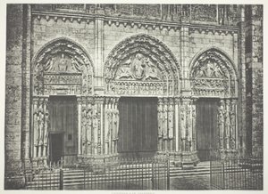 Portal principal de la catedral de Chartres de Edouard Denis Baldus
