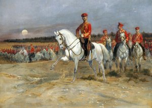 El zarévich Nicolás revisando las tropas de Jean Baptiste Edouard Detaille