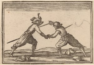 Duelo con espadas de Edouard Eckman after Jacques Callot
