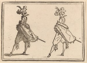 Caballero visto de lado de Edouard Eckman after Jacques Callot