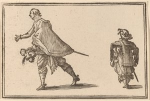 Caballero y su paje de Edouard Eckman after Jacques Callot