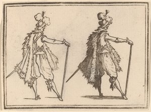 Caballero con Bastón de Edouard Eckman after Jacques Callot