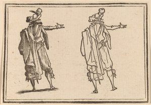 Hombre Visto desde Atrás con el Brazo Derecho Extendido de Edouard Eckman after Jacques Callot