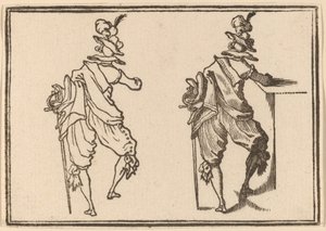 Hombre con espada de Edouard Eckman after Jacques Callot