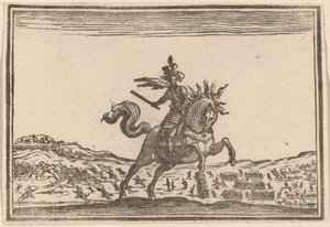 Comandante militar a caballo de Edouard Eckman after Jacques Callot