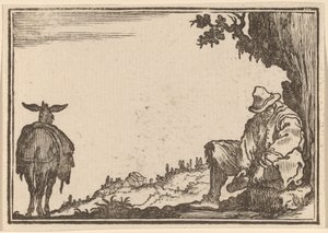 Campesino Quitándose el Zapato de Edouard Eckman after Jacques Callot