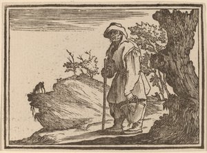 Campesino con saco de Edouard Eckman after Jacques Callot