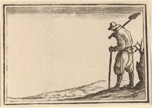 Campesino con pala en el hombro de Edouard Eckman after Jacques Callot