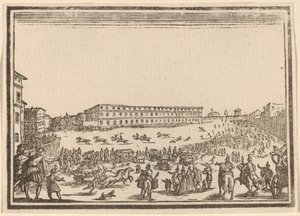 Piazza Presso alla Porta al Prato de Edouard Eckman after Jacques Callot