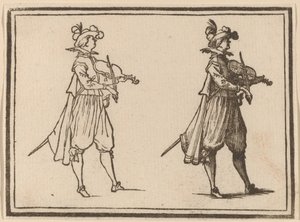 Violinista de Edouard Eckman after Jacques Callot