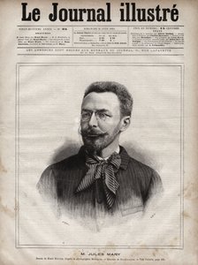 Retrato de Jules Mary (1851-1922), escritor francés - Grabado por Navellier en 