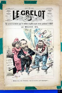 Portada de "Le Grelot", Satírico en Colores de Edouard Guillaumin Pepin