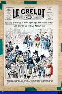 Portada de "Le Grelot", número 1323, Satírico en Colores de Edouard Guillaumin Pepin