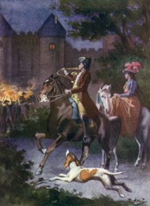 En un abrir y cerrar de ojos, todos los Mauprats estaban en la rastrillo. Ilustración para Mauprat de George Sand