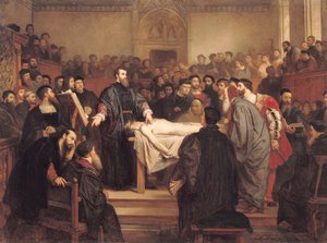 Andreas Vesalius (1514-64) en Padua, 1859