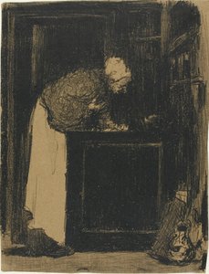 Anciana ante un fogón de Édouard Jean Vuillard