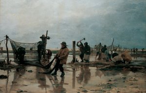 Asegurando las redes, 1885 de Edouard Joseph Dantan