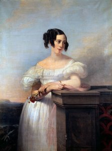 Retrato de una niña con el clavel de Edouard Louis Dubufe