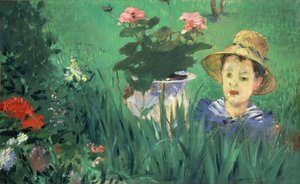Niño en Flores Jacques Hoschedé de Édouard Manet